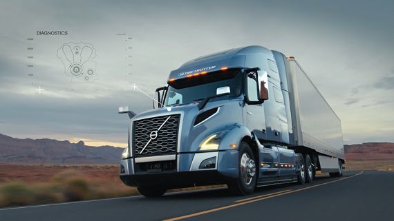 Long-distance freight truck